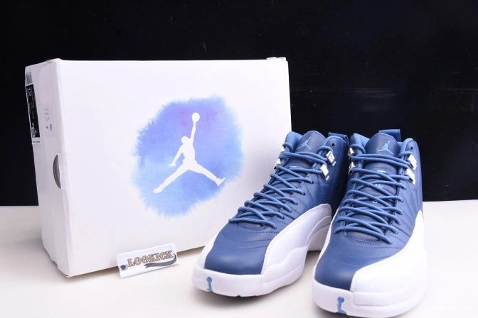 Reps TB 130690-404 Air Jordan 12 Stone Blue Retro 0718